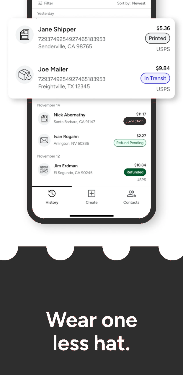 Stamps.com Android app screenshot
